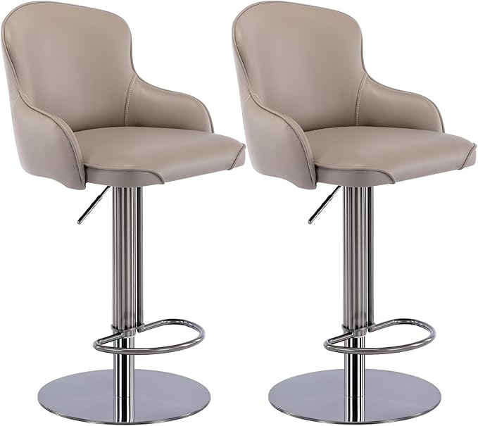 CozyRain Bar Stools Adjustable Stainless Steel Swivel Barstool by CozyRain