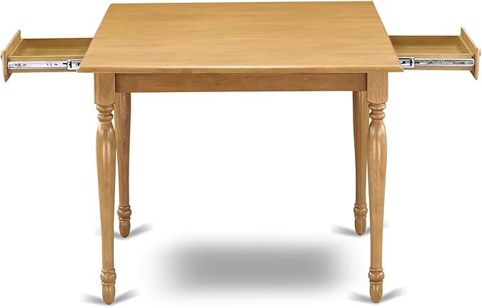 East West Furniture MZAN5-OAK-C 5 Piece Dinette Set - Image 8