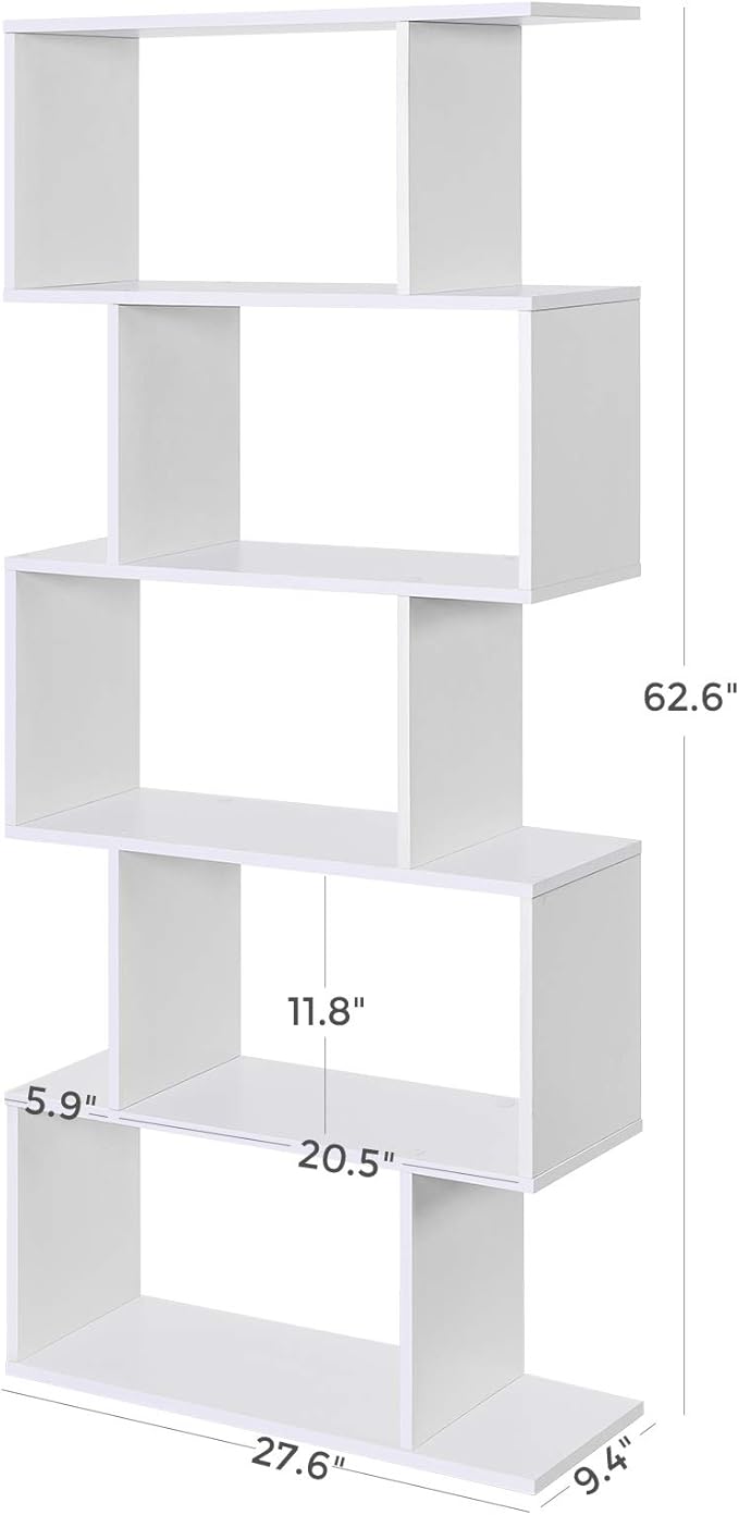 VASAGLE Wooden Bookcase, Display Shelf and Room Divider, Freestanding - Image 3