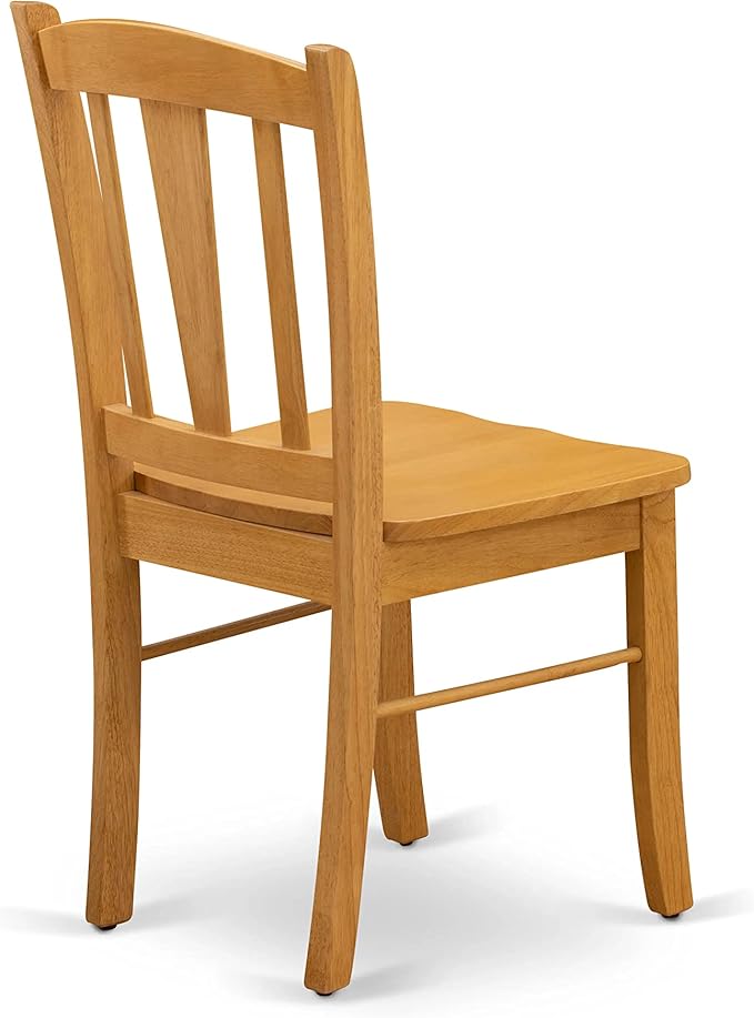 East West Furniture MZDL5-OAK-W 5 Piece Dining Room Table Set Includes a - Image 12
