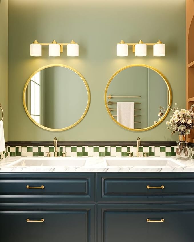 Growsun 30'' Gold Round Mirror, Circle Wall Mirror - Image 7