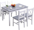 soges Dining Table Set for 4, 42.5 inch Pine Wood Dining Room Table by soges