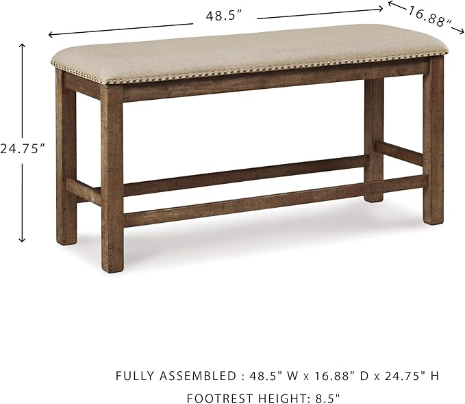 Signature Design by Ashley Morriville Counter Height Upholstered Dining Room - Image 3
