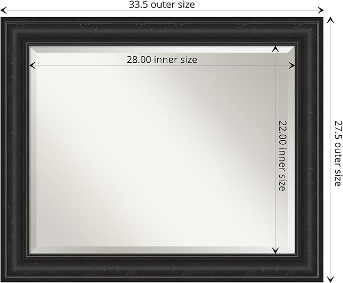 Amanti Art Black Bathroom Mirror - Image 4