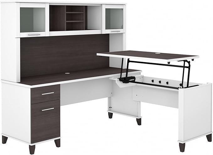 Bush Furniture Somerset 72W 3 Position Sit to Stand L Shaped Desk by BushHome