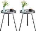 Apicizon 16" Round Side Table Set of 2, Metal End Table by APICIZON