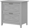Bush Furniture Key West 2 Drawer Lateral File Cabinet in Cape Cod Gray | by BushHome