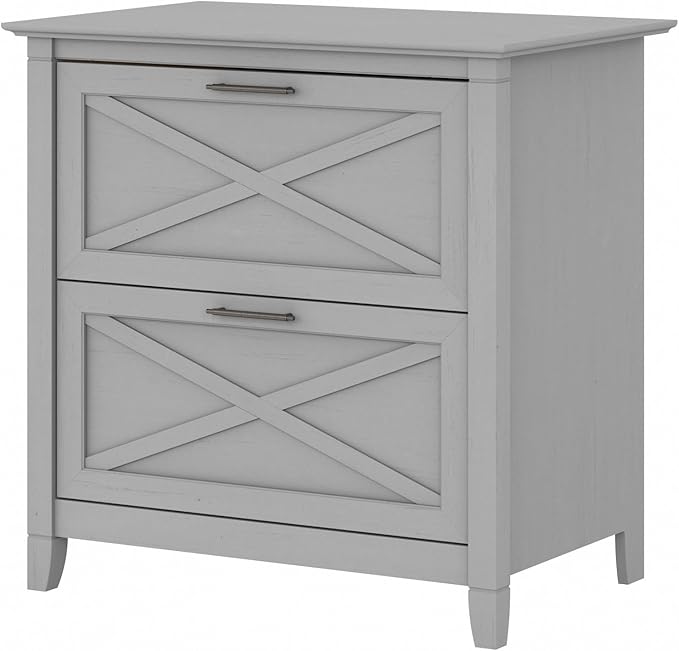 Bush Furniture Key West 2 Drawer Lateral File Cabinet in Cape Cod Gray | by BushHome