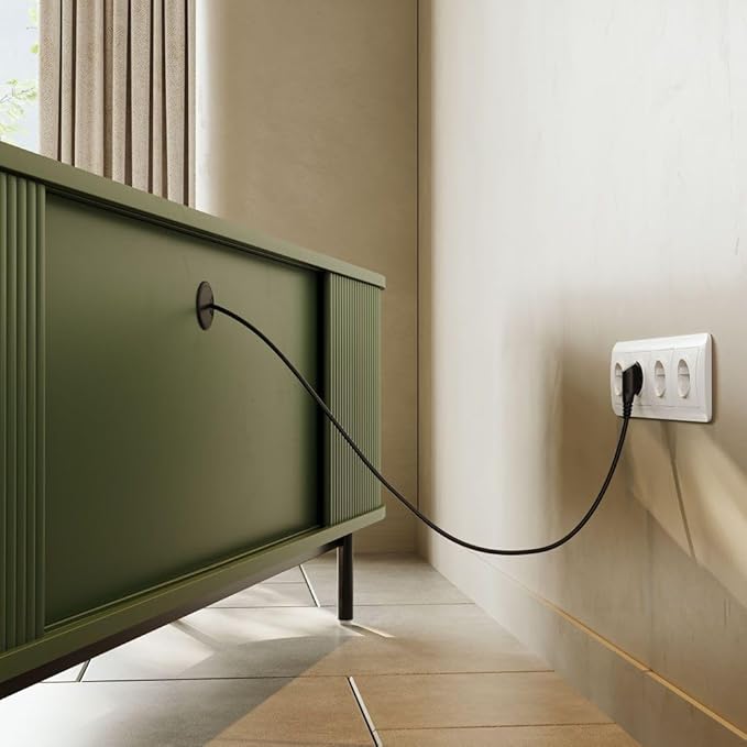 POVISON Fully-Assembled Modern Green TV Stand - Image 3