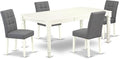 East West Furniture DOAS5-LWH-41 5 Piece Kitchen Table Set Includes A Dinner by EastWestFurniture