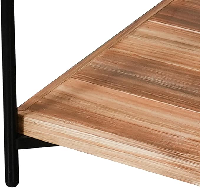 CONSDAN StoneCreek Solid Fir Wood Side Table - Image 6