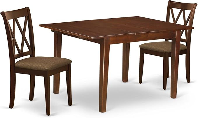 East West Furniture MLCL3-MAH-C 3 Piece Dining Room Furniture Set Contains a by EastWestFurniture