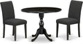 East West Furniture DMAB3-ABK-24 3 Piece Modern Dining Table Set Contains a by EastWestFurniture