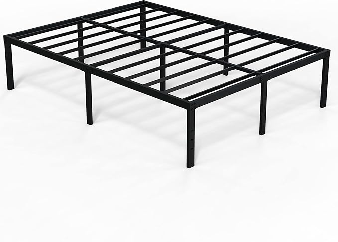 EMODA 18 Inch King Bed Frame No Box Spring Needed, Heavy Duty Tall Metal - Image 9