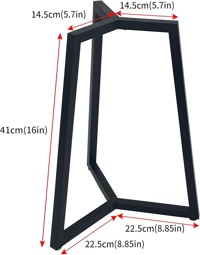 Round Table Legs 16 Inch Coffee Table Legs, Metal Table Base Black Iron Legs - Image 3
