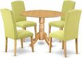 East West Furniture DLEN5-OAK-07 5 Piece Kitchen Table & Chairs Set Includes a by EastWestFurniture