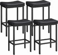 HOOBRO Bar Stools, Counter Height Stools, Saddle Barstools, 24.8 Inches by HOOBRO
