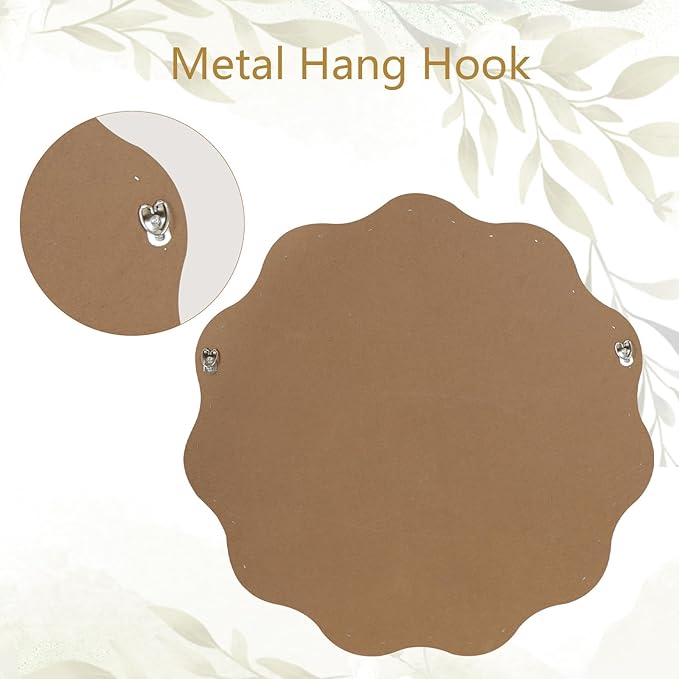 ULIKE Rattan Mirror for Wall, Bathroom 30 Inch Rustic Farmhouse Wall Decor - Image 3