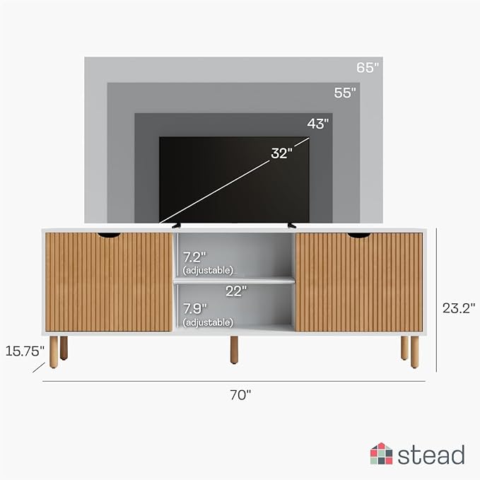 Fluted TV Stand & Entertainment Center - Image 2