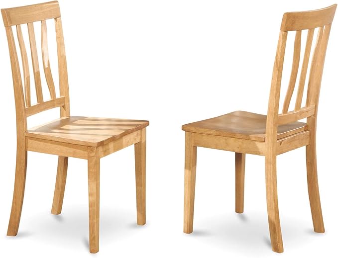 East West Furniture NDAN3-OAK-W 3 Piece Dining Room Furniture Set Contains a - Image 7