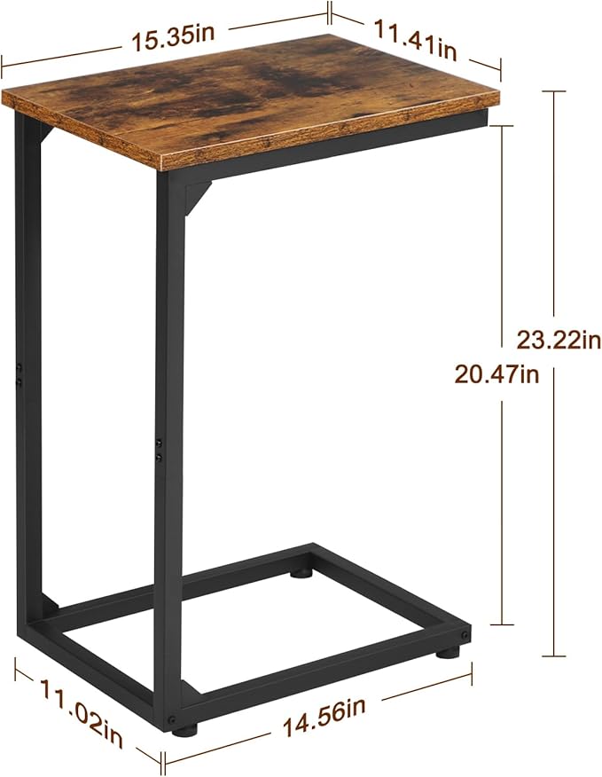 AMHANCIBLE C Shaped End Tables, TV Trays Set of 2 - Image 3