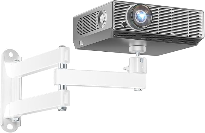 WALI Foldable Projector Wall Mount Universal Adjustable Wall Projector Mount by WALI