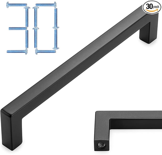 KOOFIZO 30-Pack Solid Square Bar Cabinet Handle by Koofizo