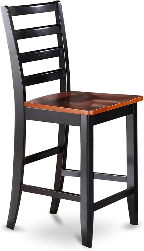 East West Furniture TRFA3-BLK-W 3 Piece Counter Height Dining Set - Image 4