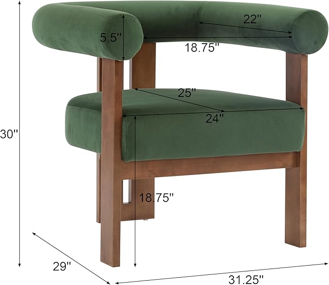 Christopher Knight Home Modern Velvet Upholstered Accent Chair - Image 2