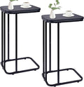 C Shaped End Table Set of 2, Small Side Table by KJGKKHOME