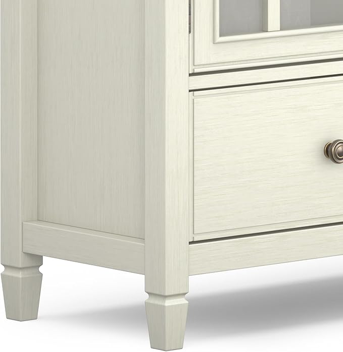SIMPLIHOME Connaught SOLID WOOD 46 inch Wide Traditional Tall Storage Cabinet - Image 12