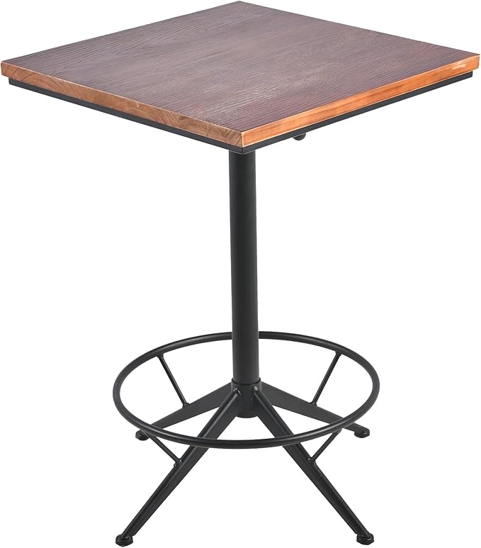 Diwhy Industrial Design Bar Table Height Adjustable 30.3-35.4in Kitchen Dining - Image 7