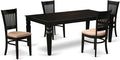 East West Furniture LGVA5-BLK-C 5 Piece Dining Room Furniture Set Includes a by EastWestFurniture