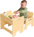OOOK Montessori Weaning Table and Chair Set, Kids Activity Wooden Toddler Table by OOOK