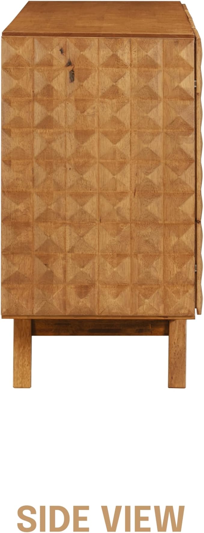 NTC Sapa Mid-Century Modern Solid Wood Sideboard – 4-Door Accent Buffet Cabinet - Image 9