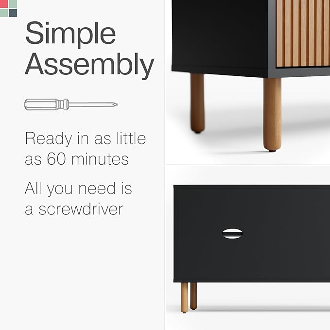 Modern Fluted TV Stand & Media Console - Image 2