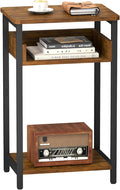 Side Table, 25 inch High End Table, Small Bedside Table by KJGKKHOME