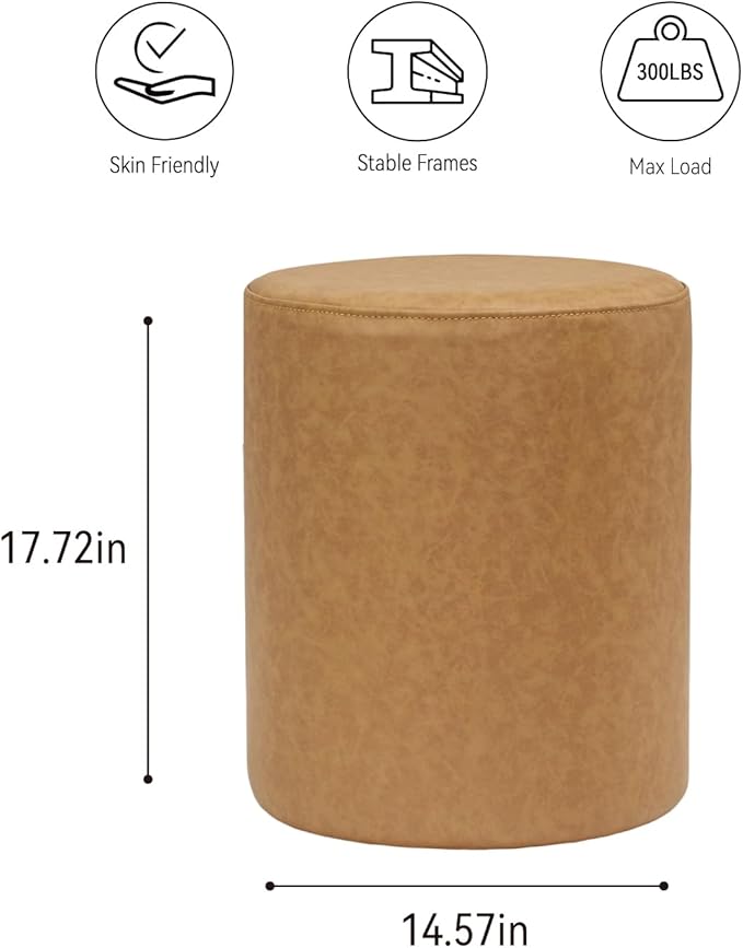 Get Set Style Modern Round Ottoman - Image 3