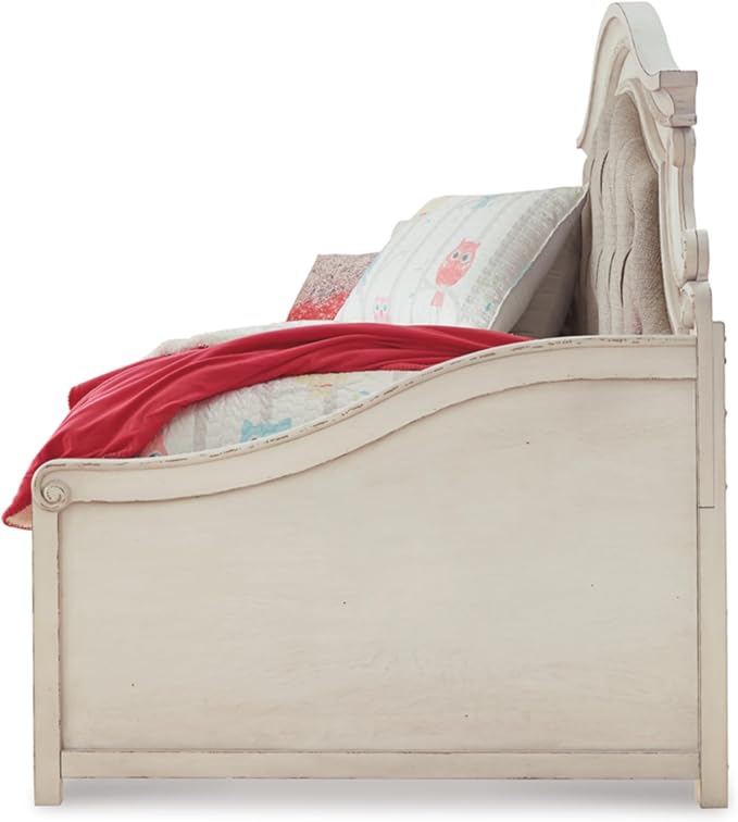 Signature Design by Ashley Realyn Traditional Upholstered Tufted Twin Platform - Image 4