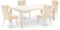 East West Furniture LGDA5-LWH-32 5 Piece Dining Table Set Includes a Rectangle by EastWestFurniture