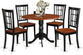East West Furniture DLNI5-BCH-W 5 Piece Modern Dining Table Set Includes a by EastWestFurniture