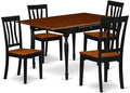 East West Furniture MZAN5-BCH-W 5 Piece Kitchen Table & Chairs Set Includes a by EastWestFurniture
