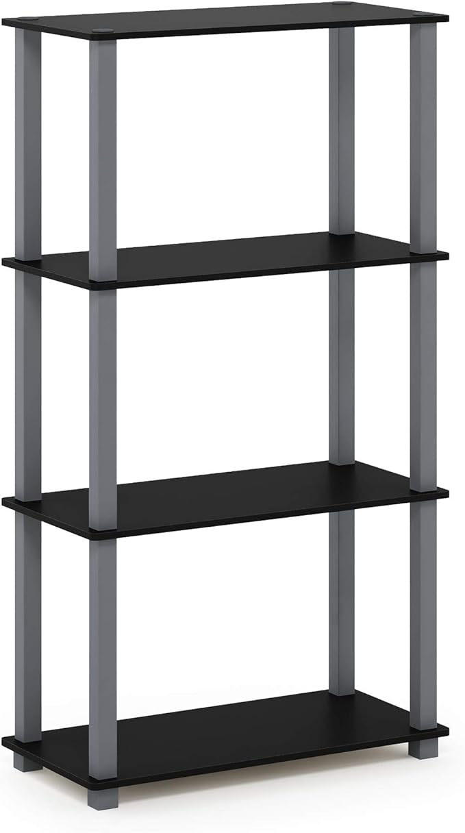 Furinno Turn-N-Tube 4-Tier Multipurpose Shelf Display Rack, Square Tube - Image 4
