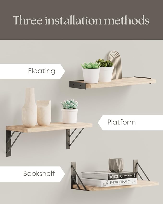 BAYKA Wall Shelves for Bedroom Decor, Floating Wall Shelves for Living Room - Image 5