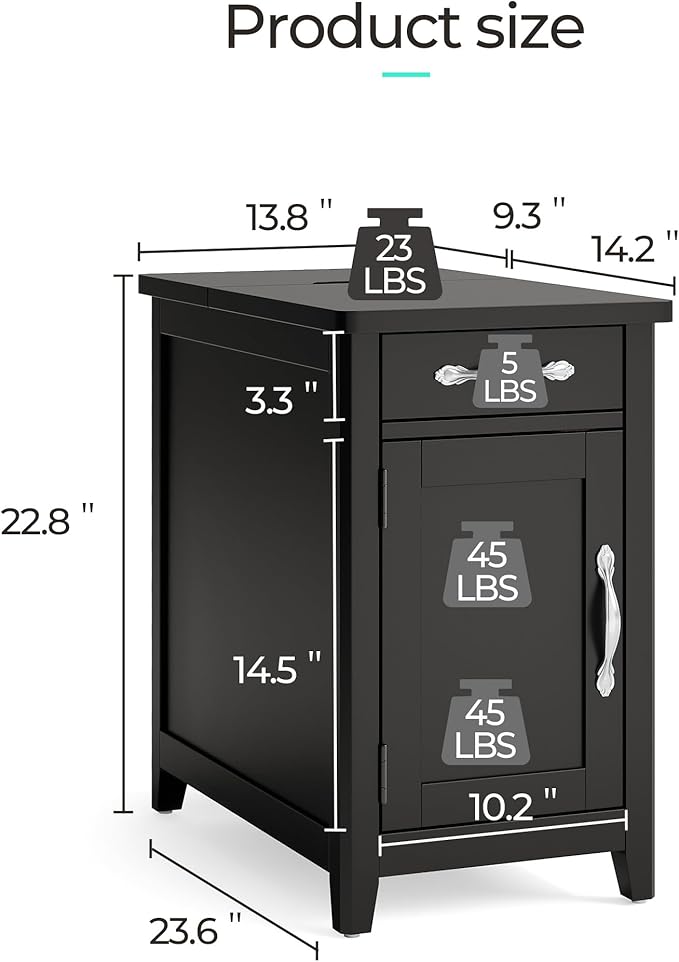 LINSY HOME Farmhouse End Table - Image 3