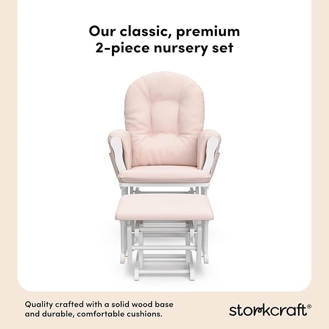Storkcraft Premium Hoop Glider & Ottoman — GREENGUARD Gold Certified Nursery - Image 7