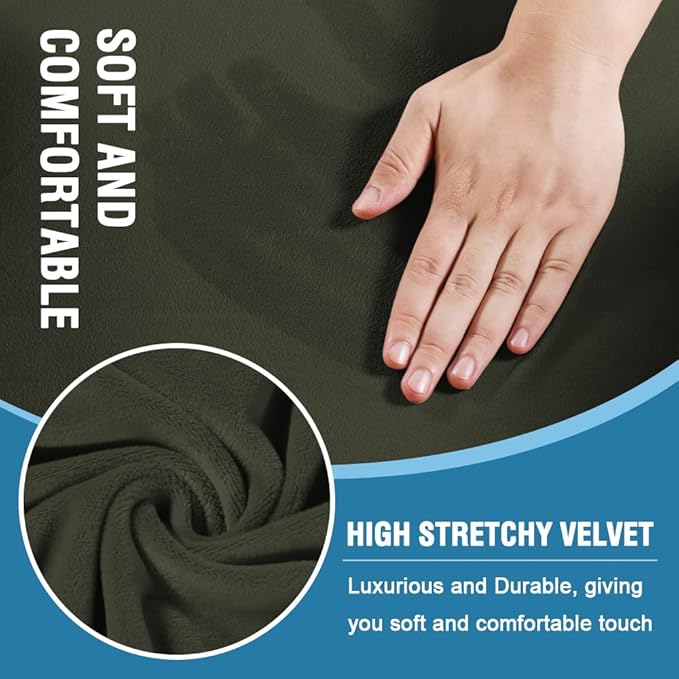H.VERSAILTEX Sofa Cover 2 Piece T Cushion Armchair Slipcovers Thick Velvet - Image 3