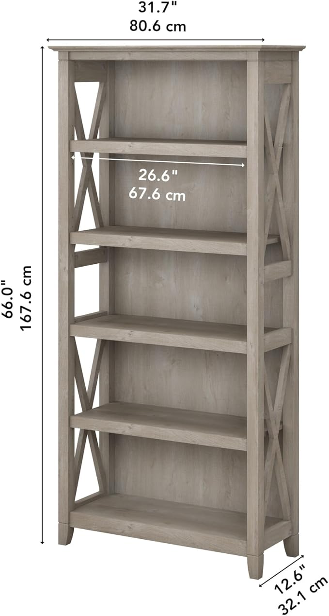 Bush Furniture Tall 5 Shelf Bookcase - Image 3