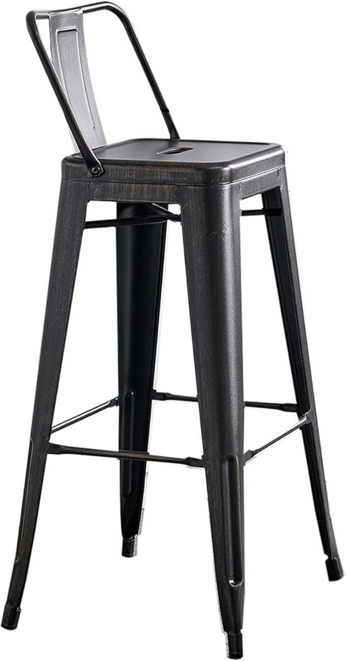 AC Pacific 30” Metal Barstool Set of 4 – Country Rustic Style - Image 4