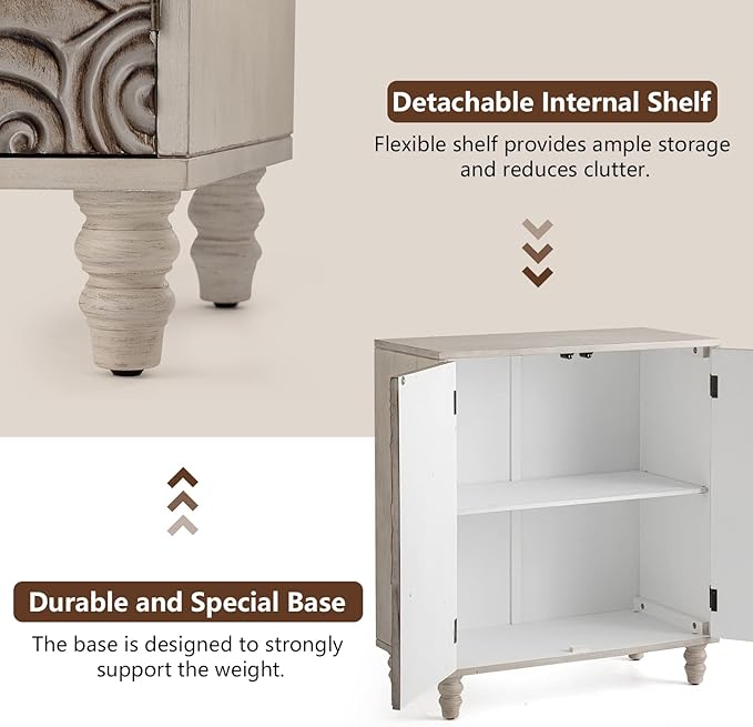 COSIEST 32" W Sideboard Buffet Cabinet - Image 8